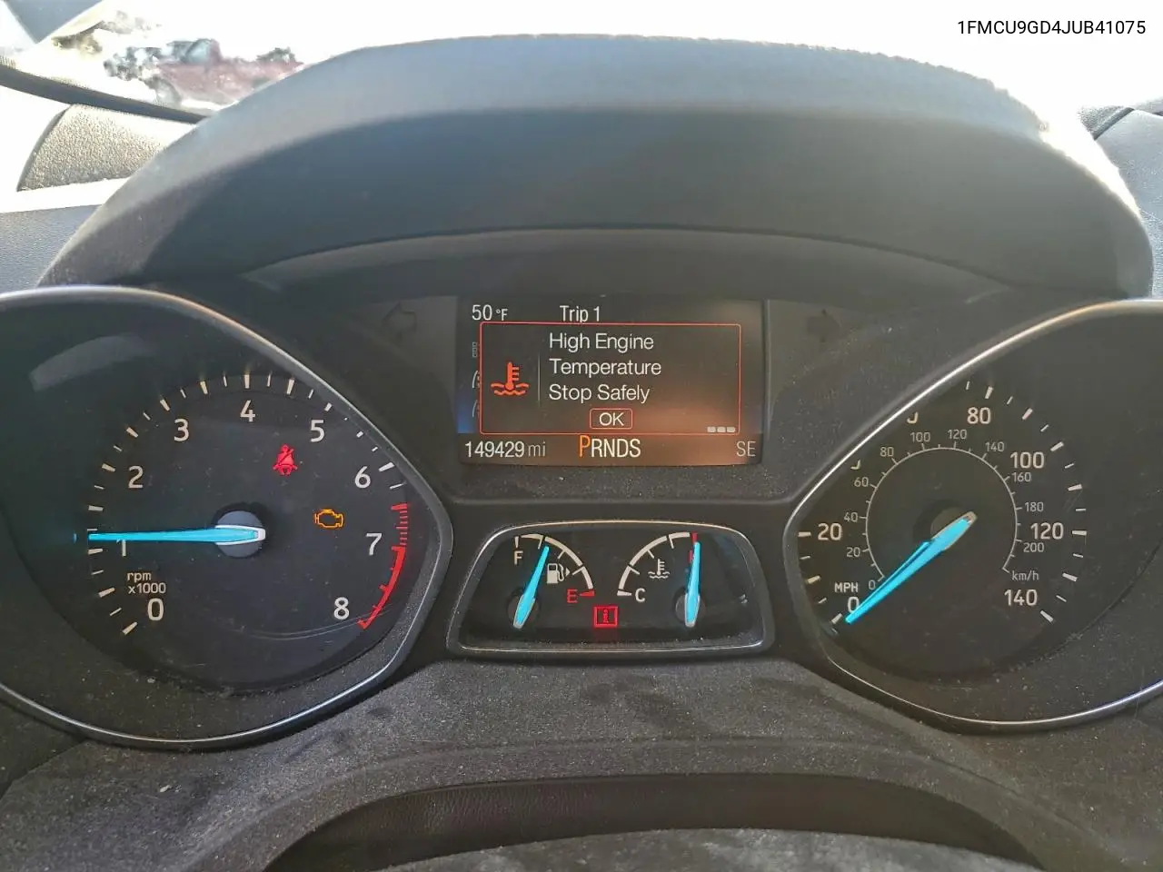 1FMCU9GD4JUB41075 2018 Ford Escape Se