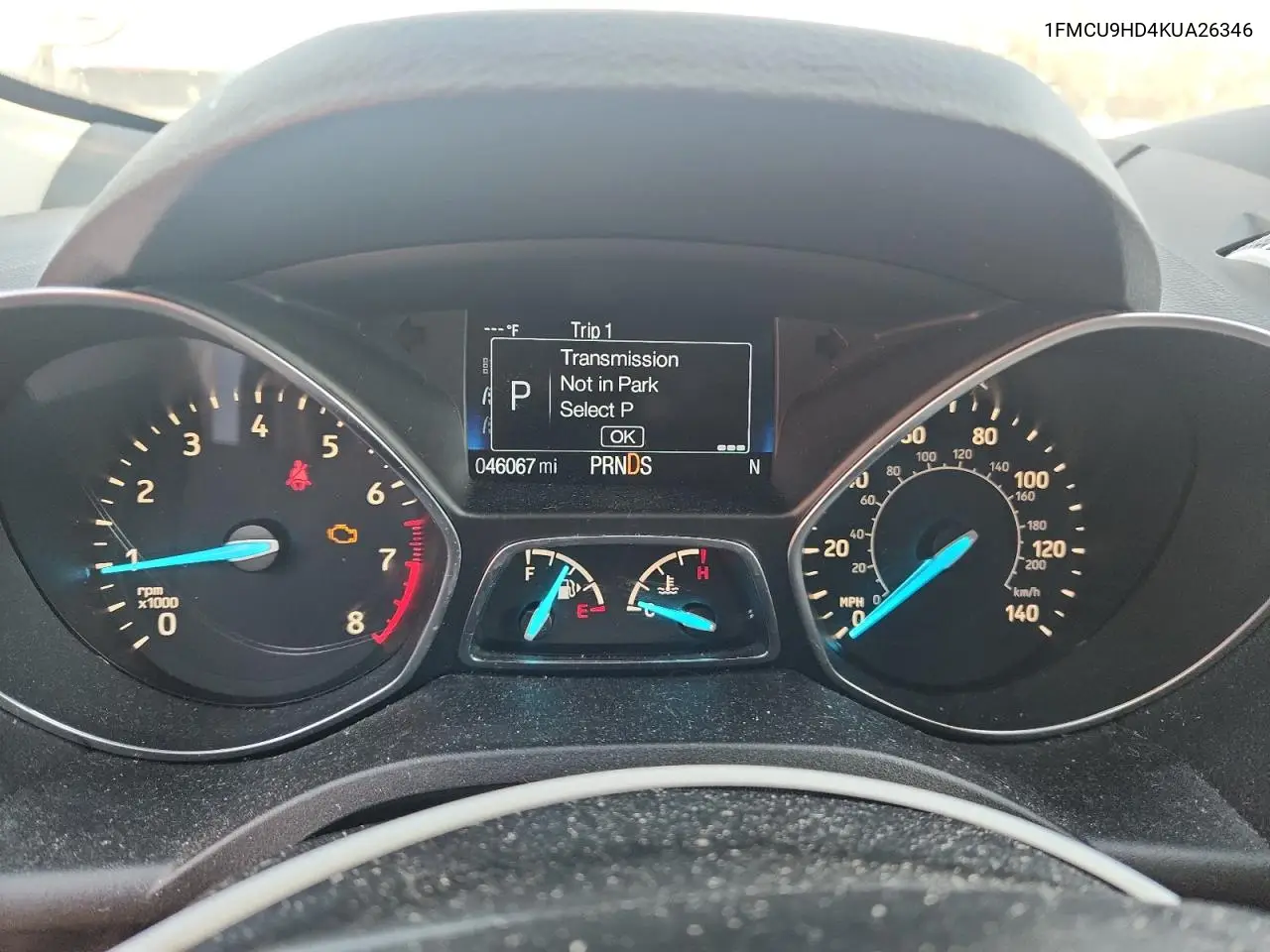 1FMCU9HD4KUA26346 2019 Ford Escape Sel
