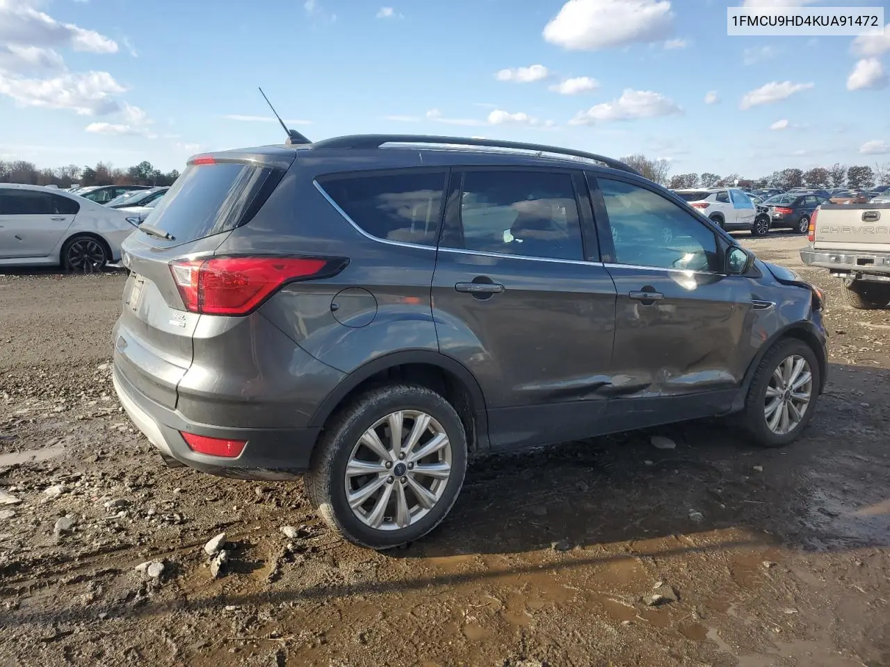 1FMCU9HD4KUA91472 2019 Ford Escape Sel