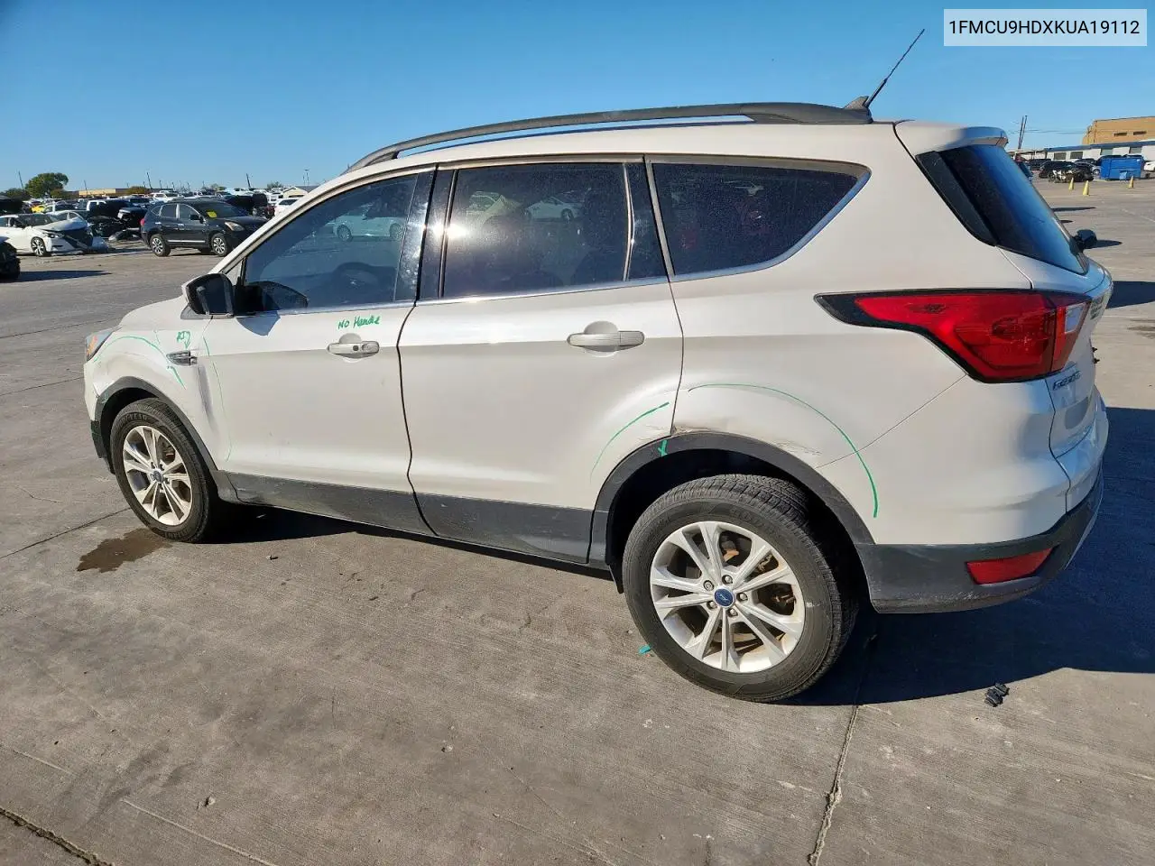 1FMCU9HDXKUA19112 2019 Ford Escape Sel