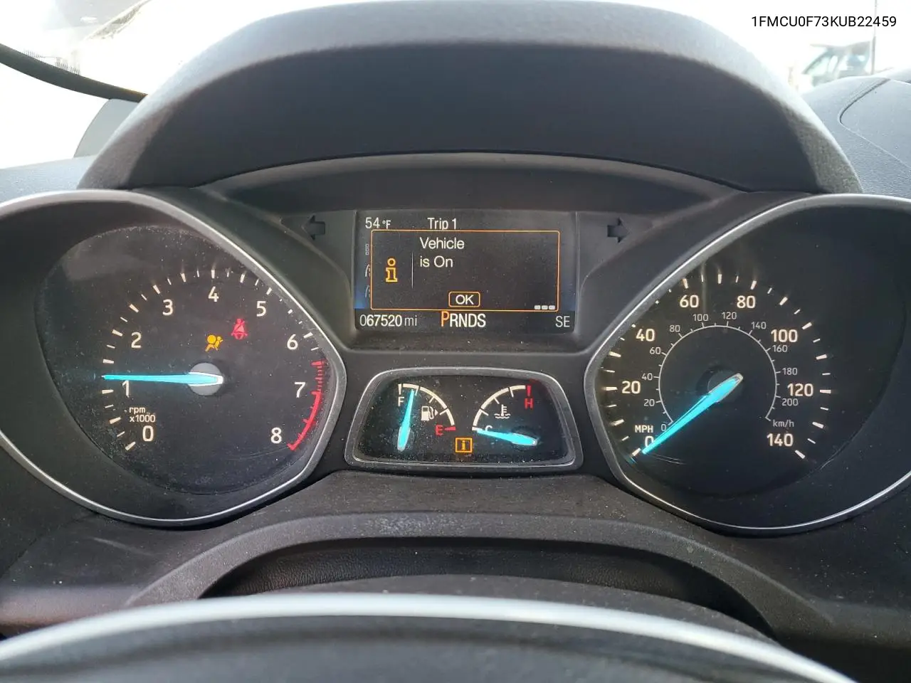 1FMCU0F73KUB22459 2019 Ford Escape S