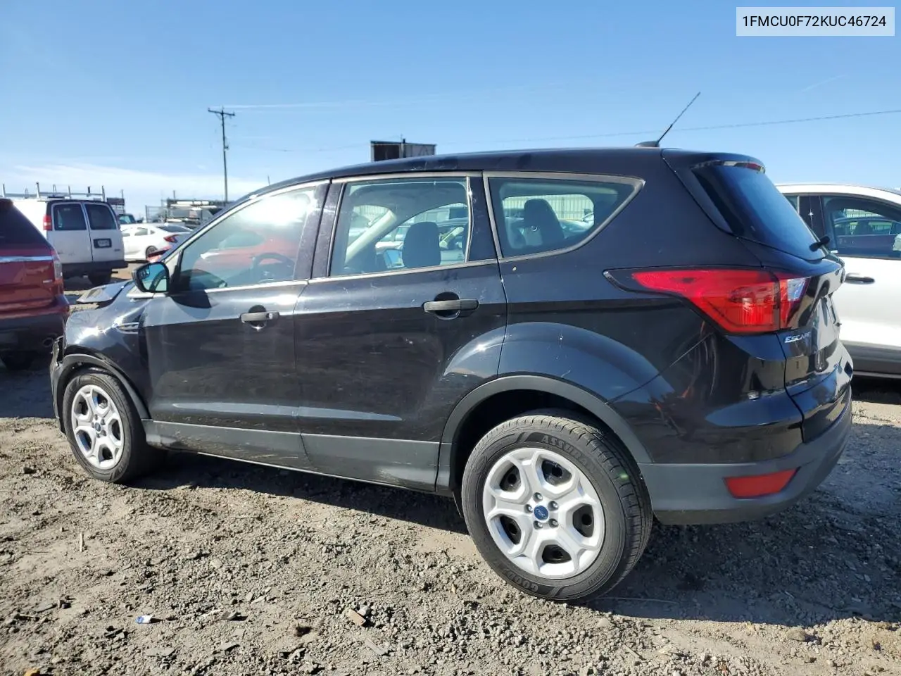 1FMCU0F72KUC46724 2019 Ford Escape S