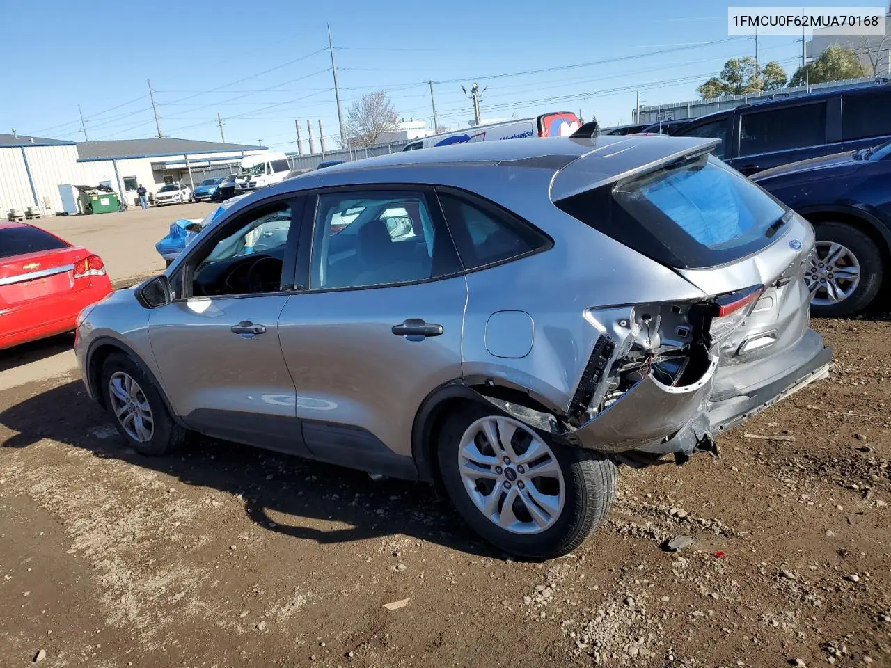 1FMCU0F62MUA70168 2021 Ford Escape S