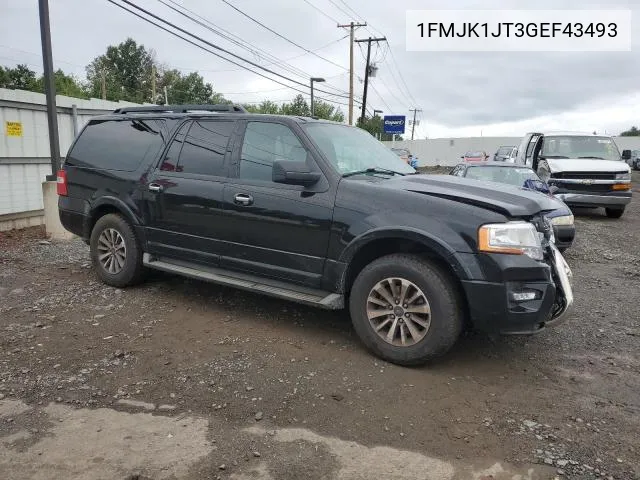 1FMJK1JT3GEF43493 2016 Ford Expedition El Xlt