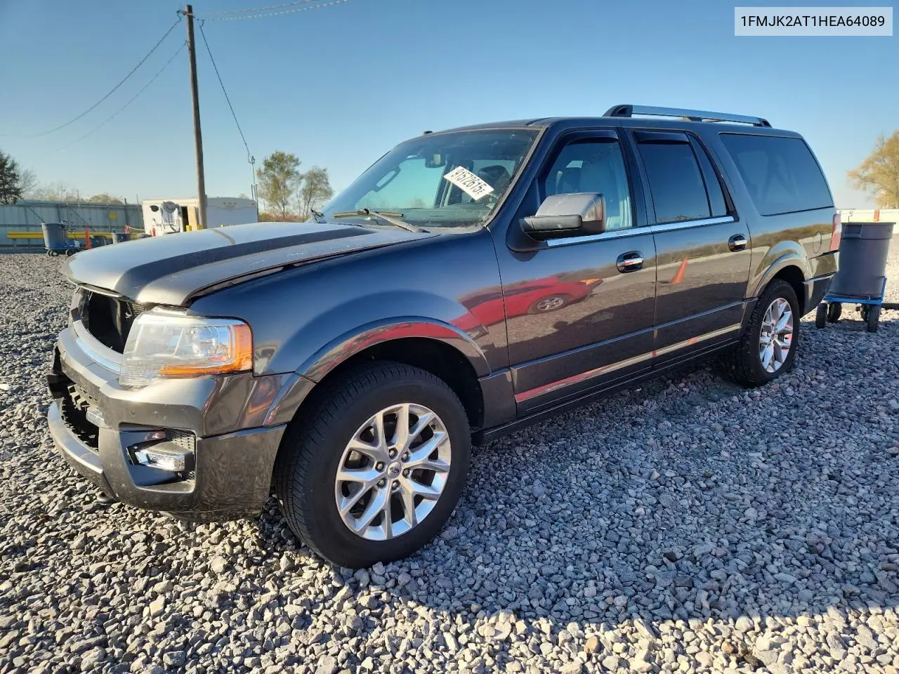 1FMJK2AT1HEA64089 2017 Ford Expedition El Limited