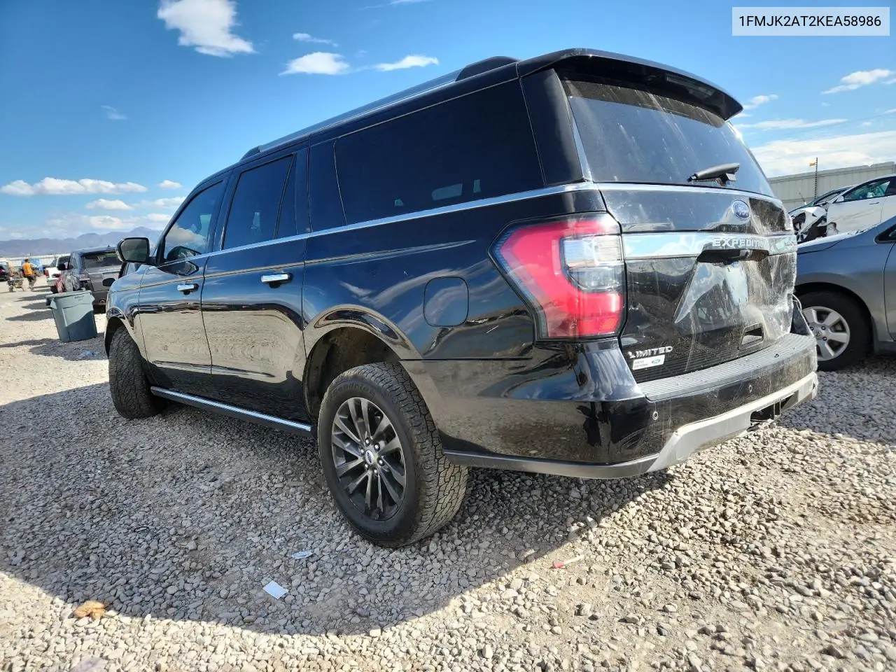 1FMJK2AT2KEA58986 2019 Ford Expedition Max Limited