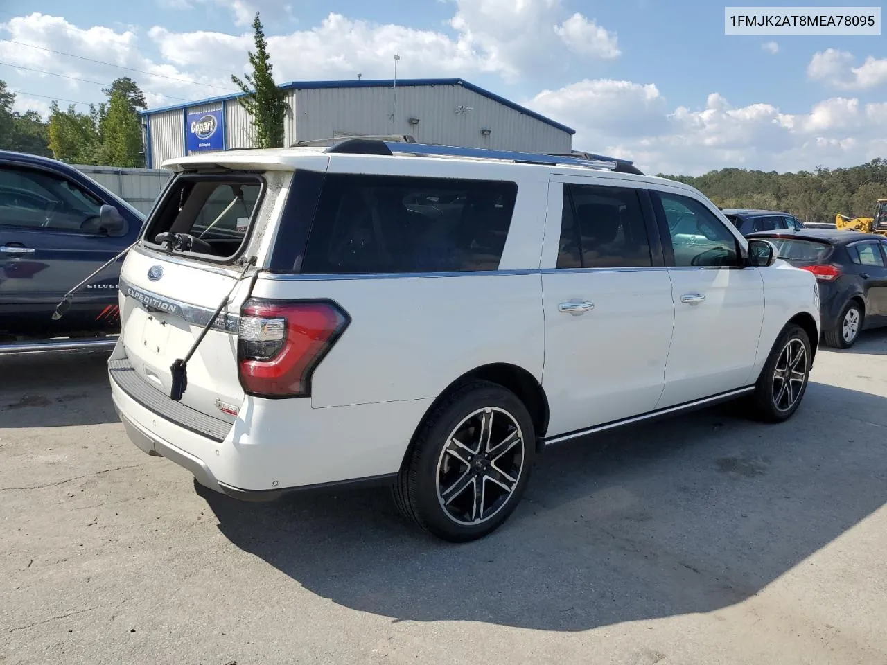 2021 Ford Expedition Max Limited VIN: 1FMJK2AT8MEA78095 Lot: 75106154