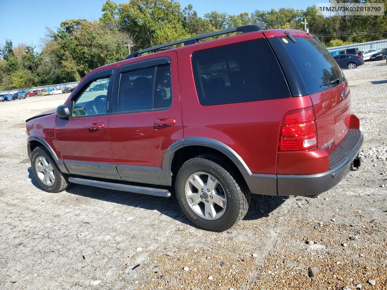 1FMZU73K03ZB18790 2003 Ford Explorer Xlt