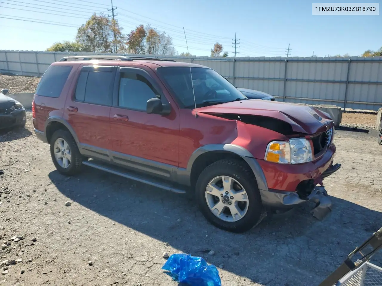 1FMZU73K03ZB18790 2003 Ford Explorer Xlt