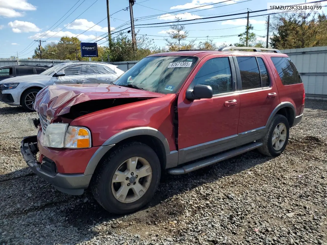 1FMZU73K33UB10759 2003 Ford Explorer Xlt
