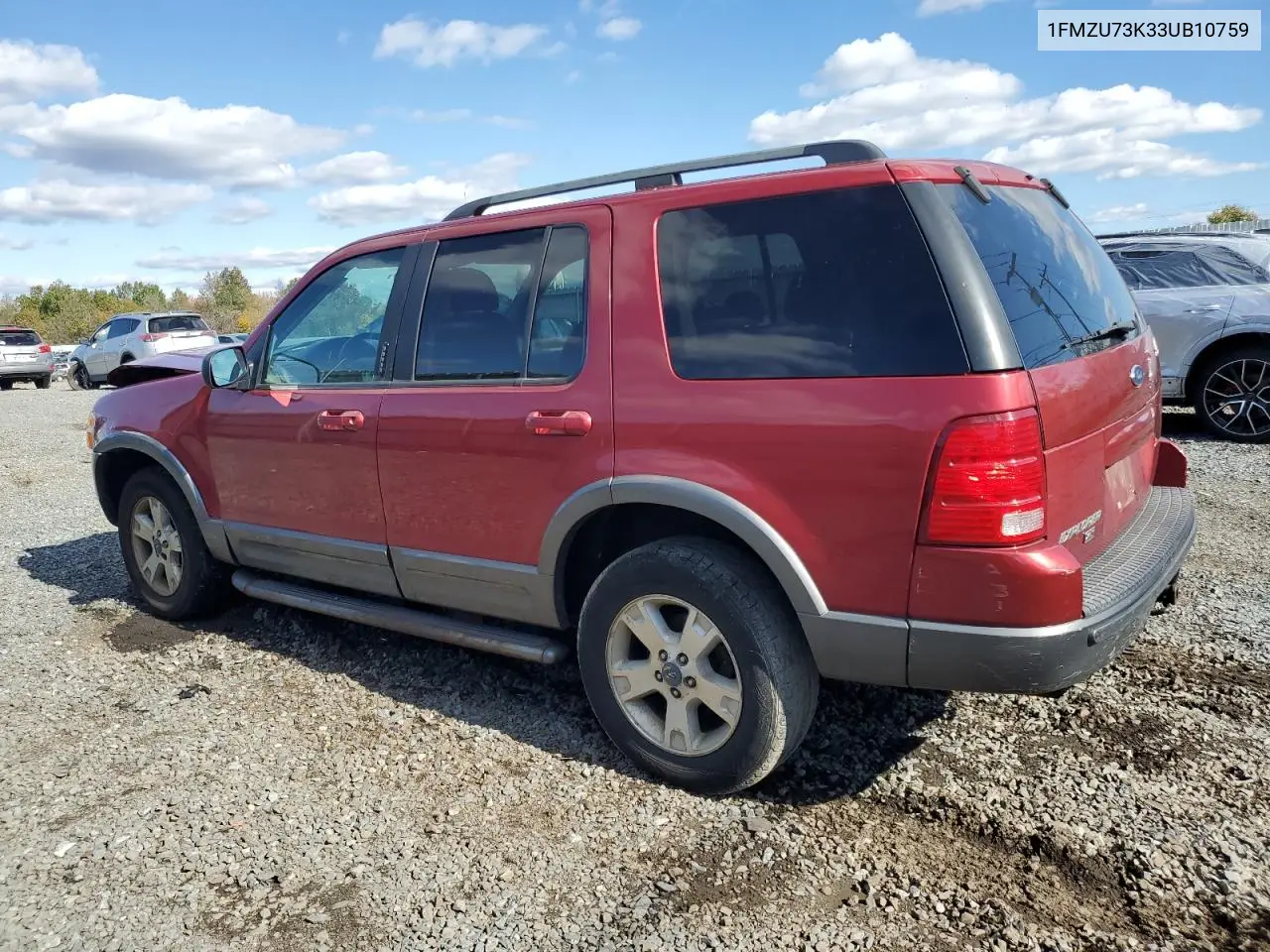 1FMZU73K33UB10759 2003 Ford Explorer Xlt