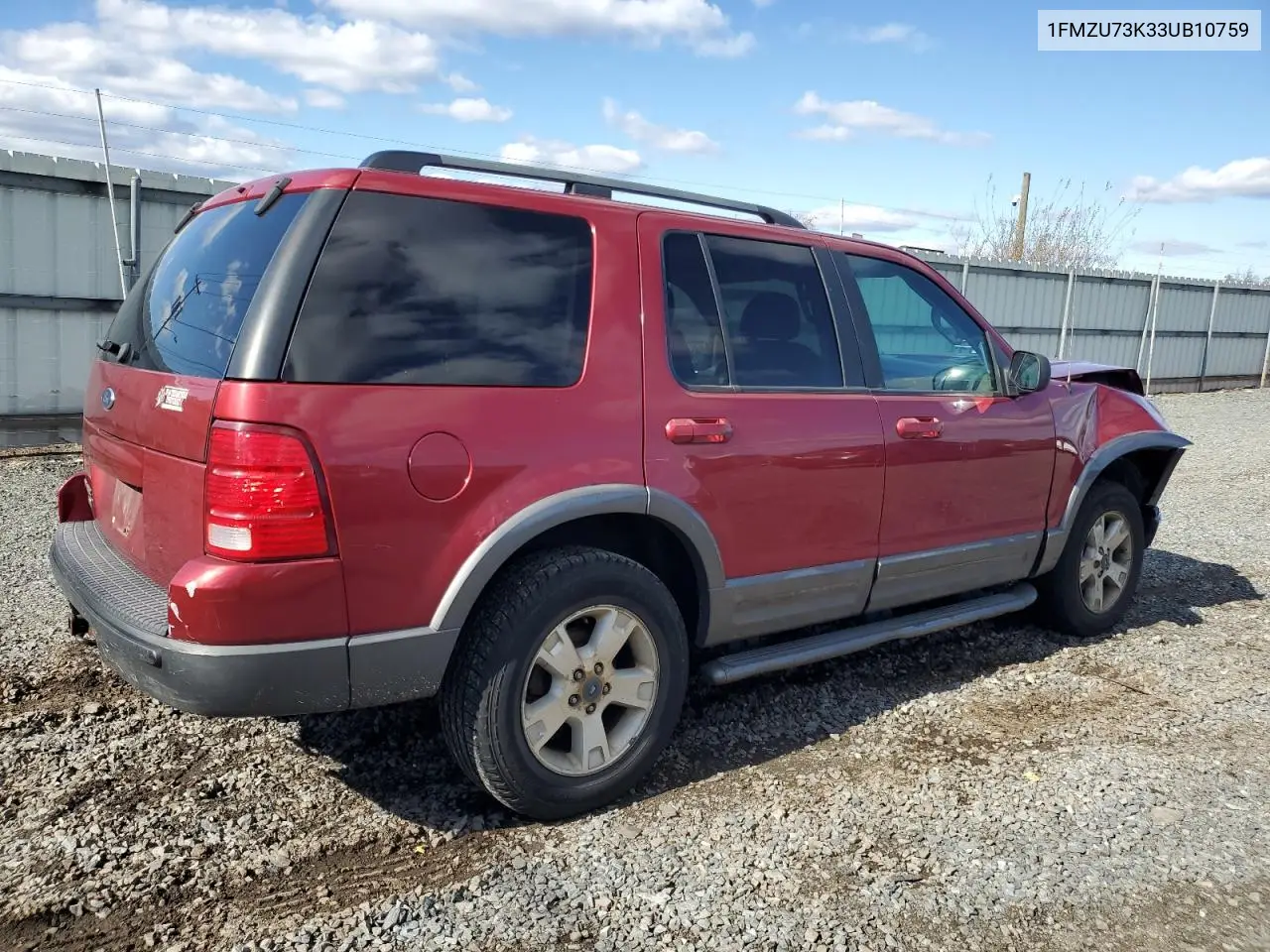 1FMZU73K33UB10759 2003 Ford Explorer Xlt