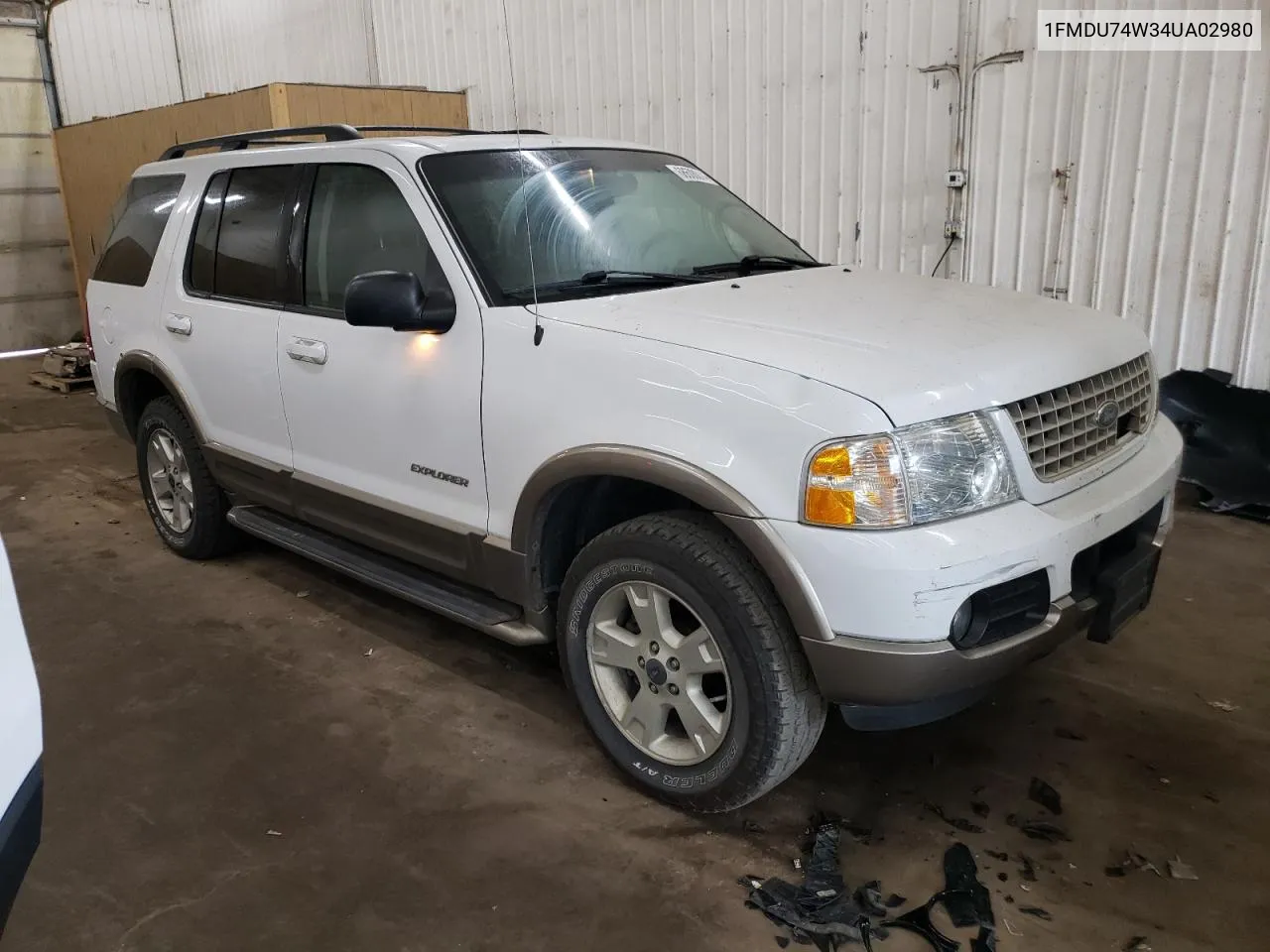 2004 Ford Explorer Eddie Bauer VIN: 1FMDU74W34UA02980 Lot: 68608014