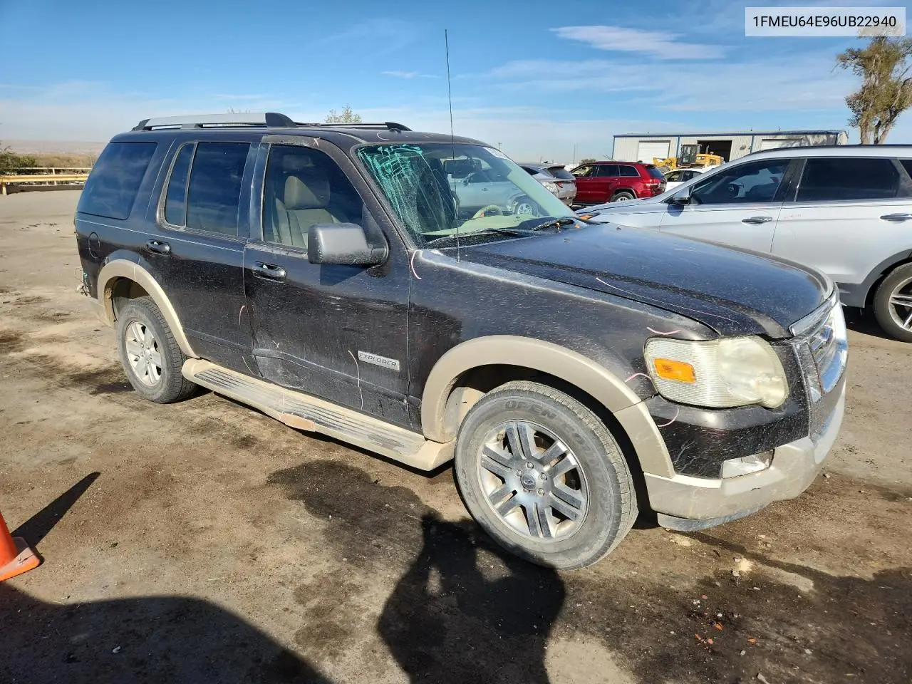 1FMEU64E96UB22940 2006 Ford Explorer Eddie Bauer