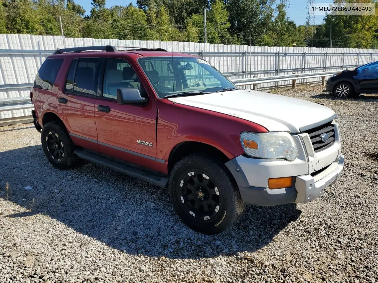 1FMEU72E86UA43493 2006 Ford Explorer Xls
