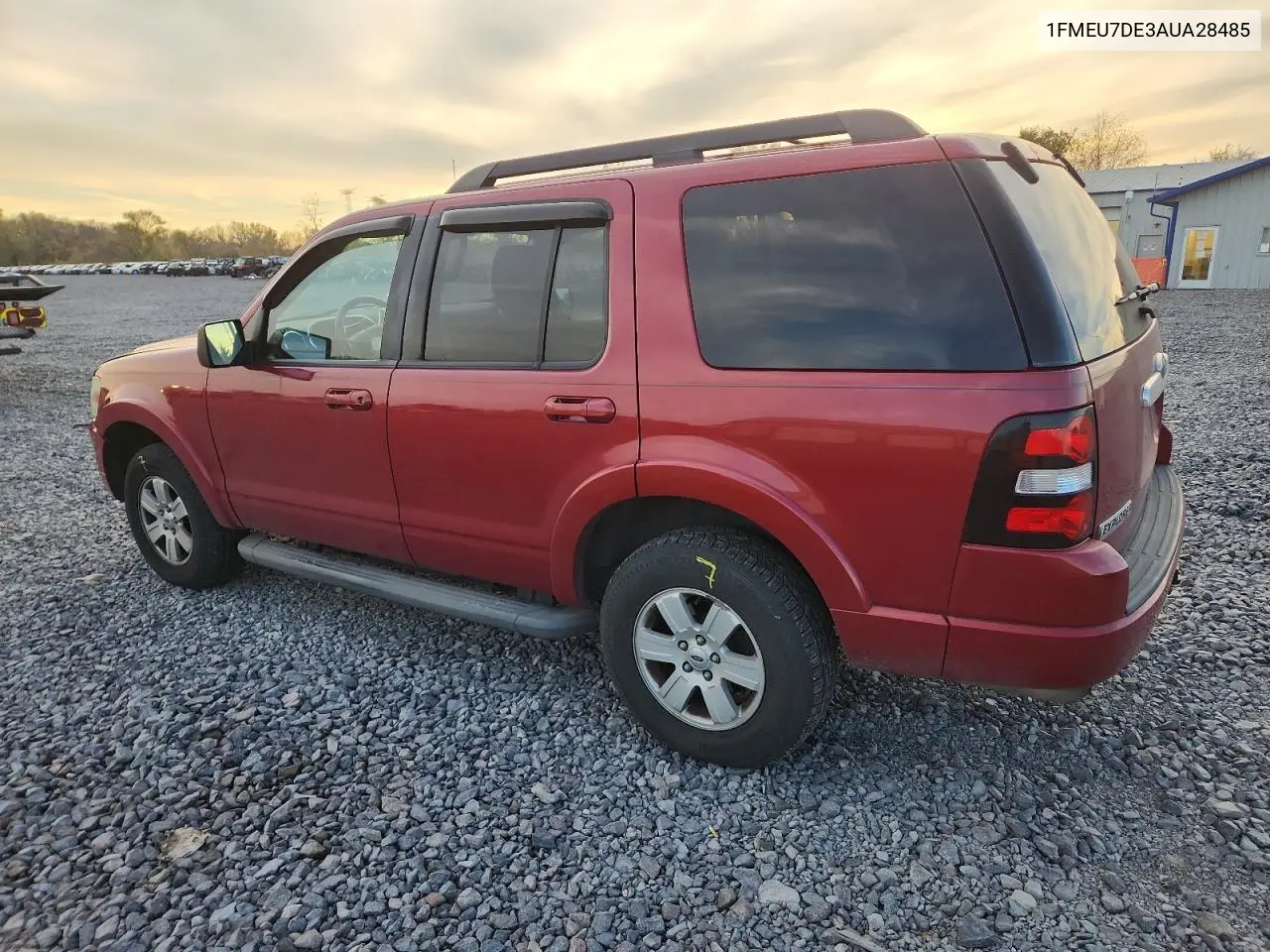 1FMEU7DE3AUA28485 2010 Ford Explorer Xlt