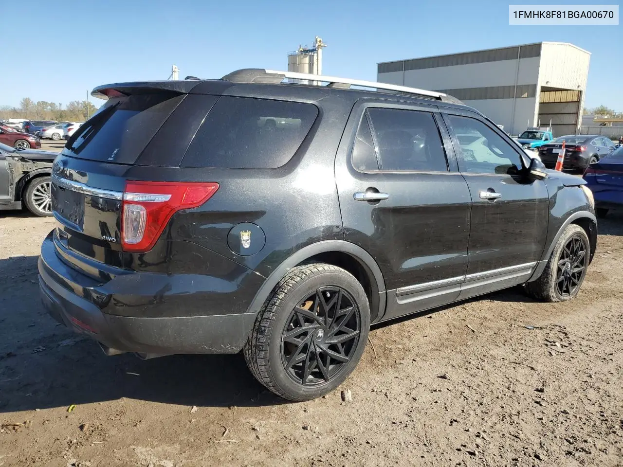 1FMHK8F81BGA00670 2011 Ford Explorer Limited