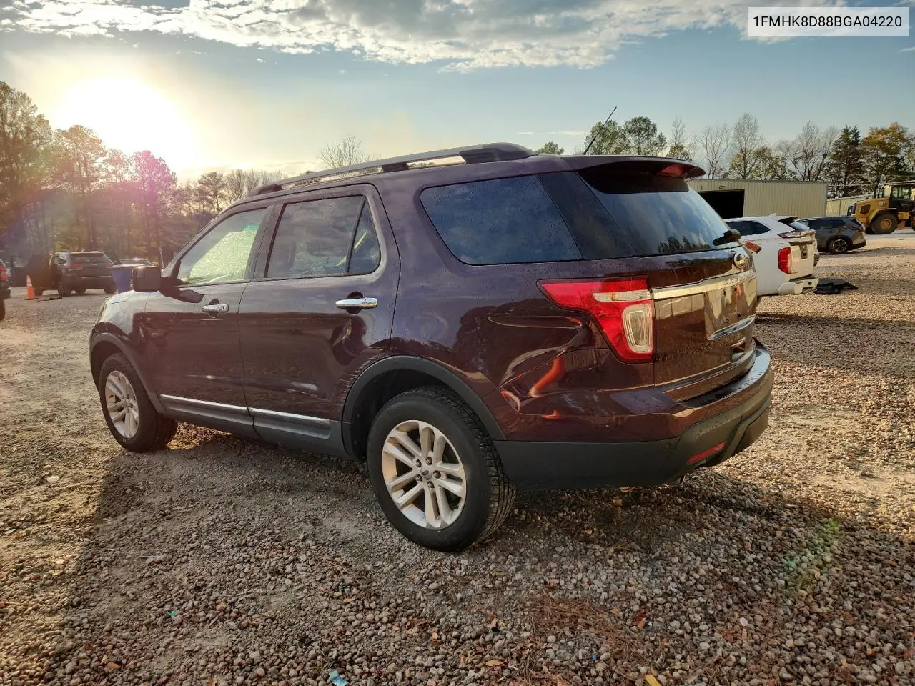1FMHK8D88BGA04220 2011 Ford Explorer Xlt