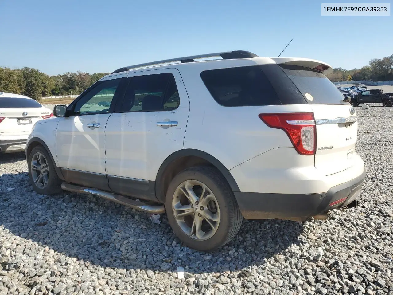 1FMHK7F92CGA39353 2012 Ford Explorer Limited