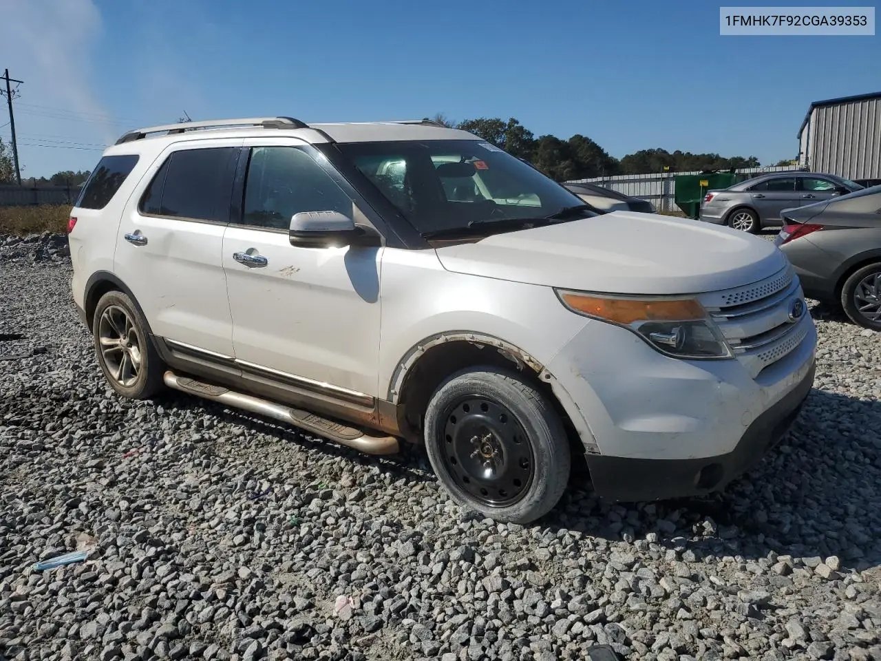 1FMHK7F92CGA39353 2012 Ford Explorer Limited