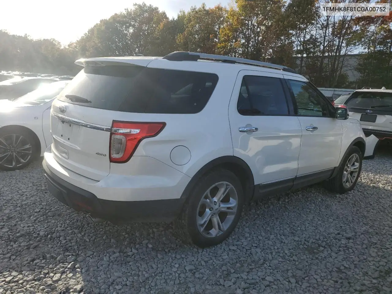 1FMHK8F81CGA00752 2012 Ford Explorer Limited