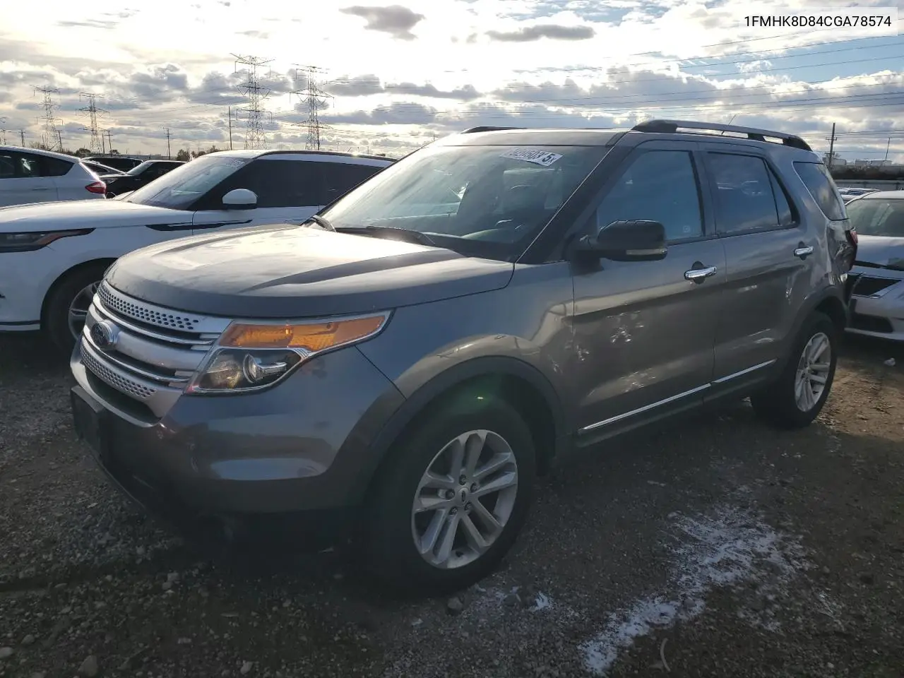 1FMHK8D84CGA78574 2012 Ford Explorer Xlt
