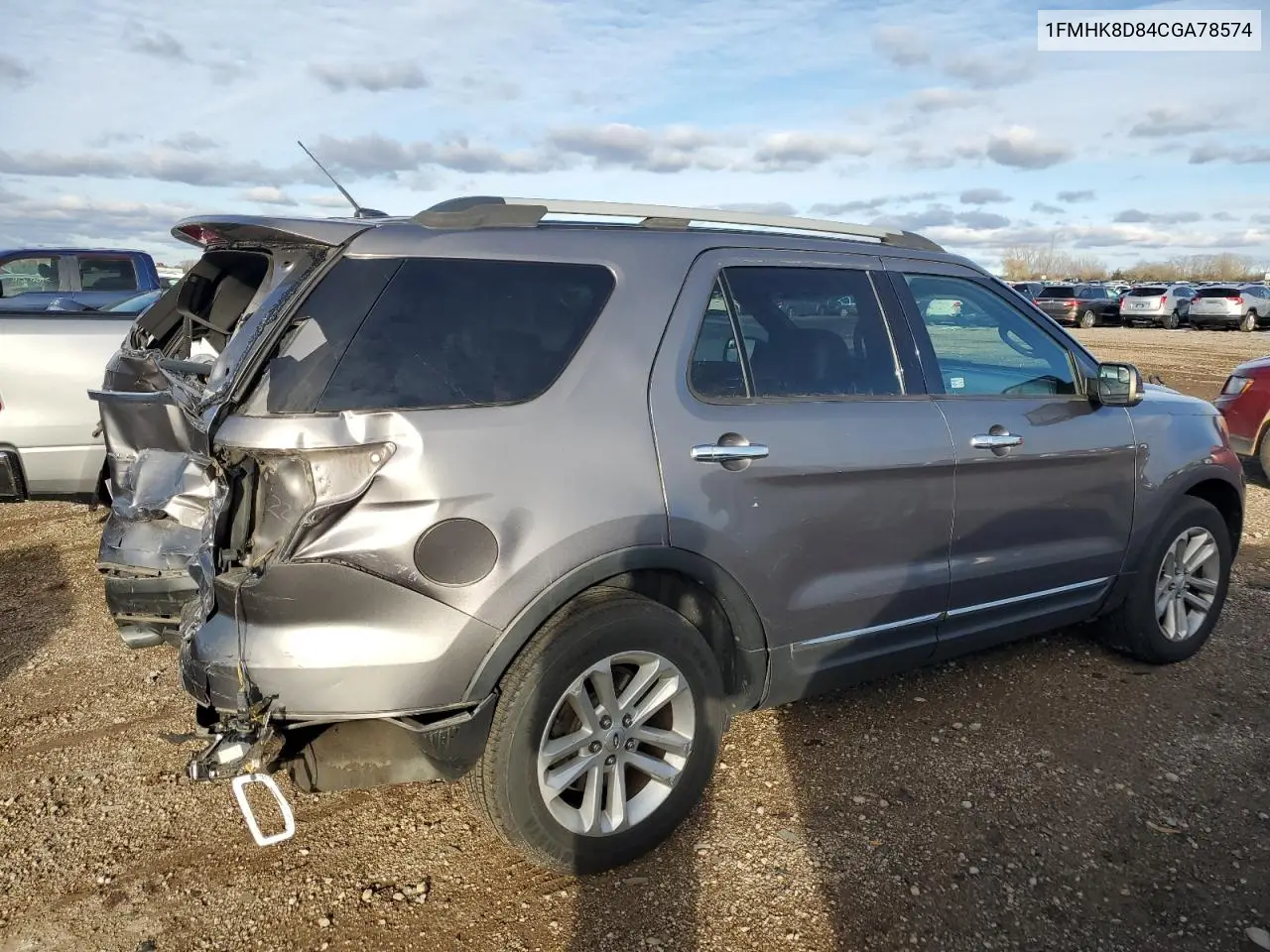1FMHK8D84CGA78574 2012 Ford Explorer Xlt