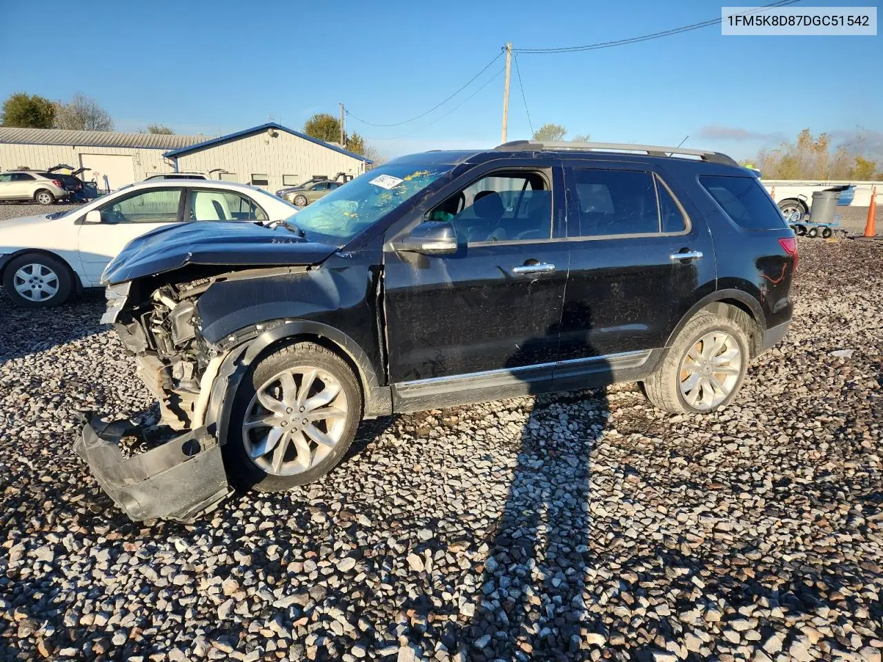 1FM5K8D87DGC51542 2013 Ford Explorer Xlt
