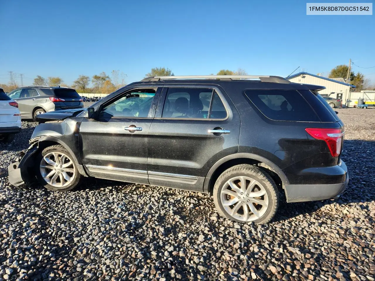 1FM5K8D87DGC51542 2013 Ford Explorer Xlt