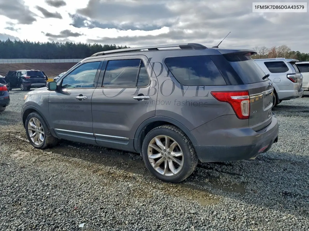 1FM5K7D86DGA43579 2013 Ford Explorer Xlt
