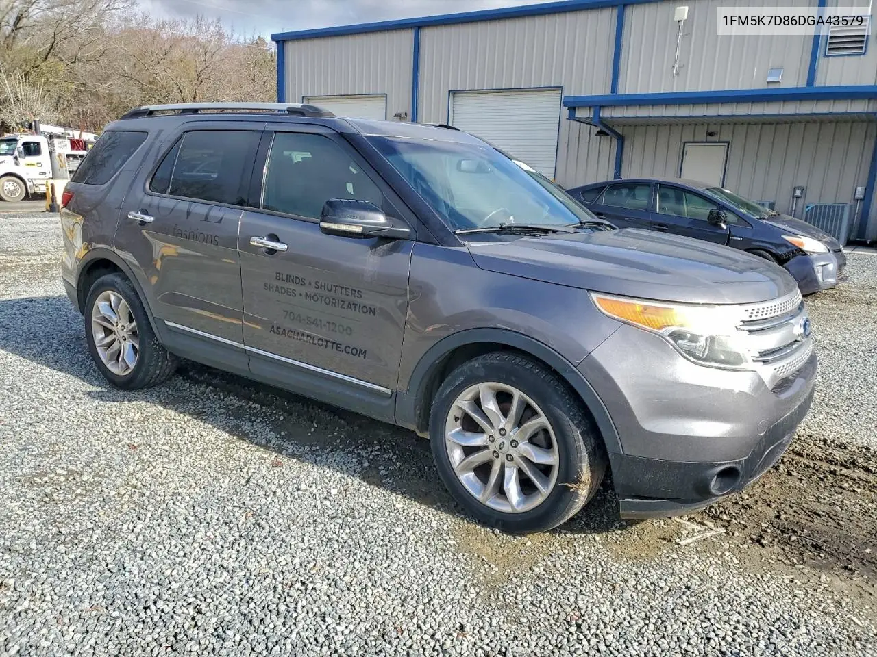1FM5K7D86DGA43579 2013 Ford Explorer Xlt