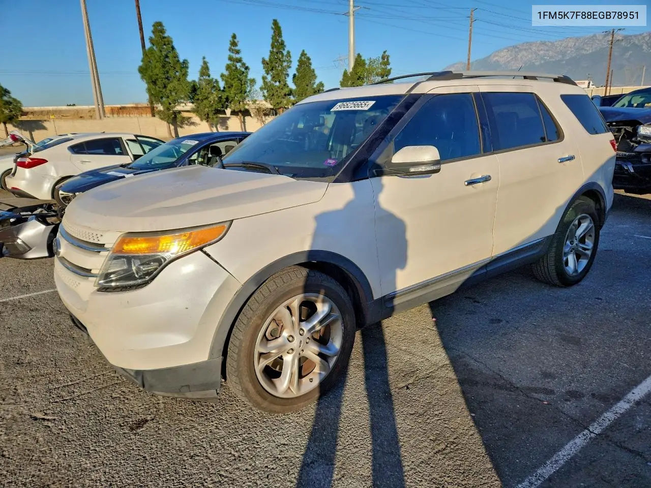 1FM5K7F88EGB78951 2014 Ford Explorer Limited