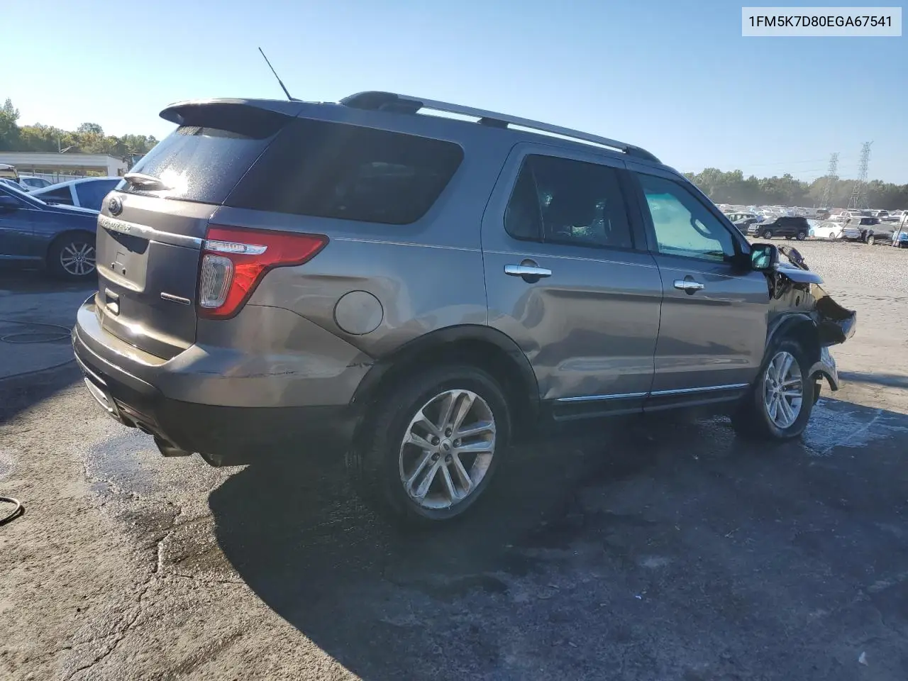 1FM5K7D80EGA67541 2014 Ford Explorer Xlt