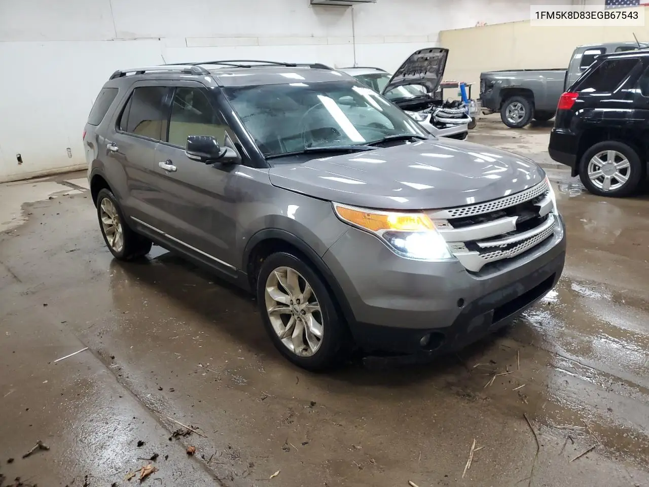 1FM5K8D83EGB67543 2014 Ford Explorer Xlt