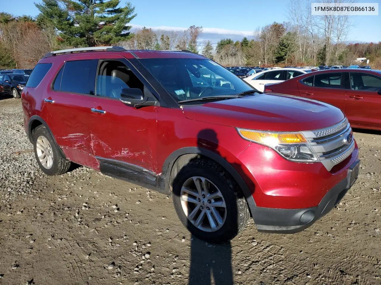 1FM5K8D87EGB66136 2014 Ford Explorer Xlt