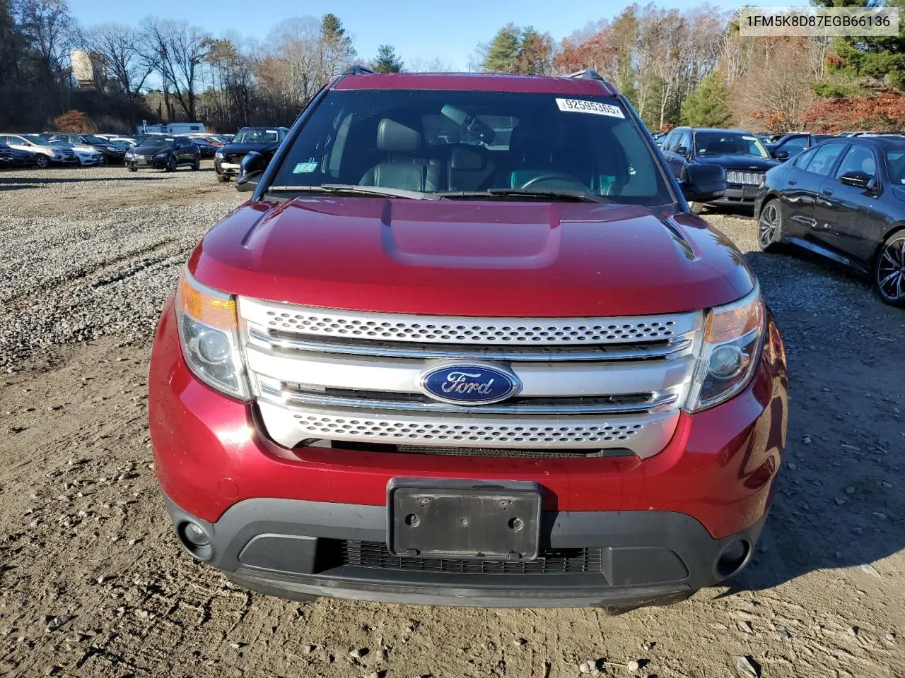 1FM5K8D87EGB66136 2014 Ford Explorer Xlt
