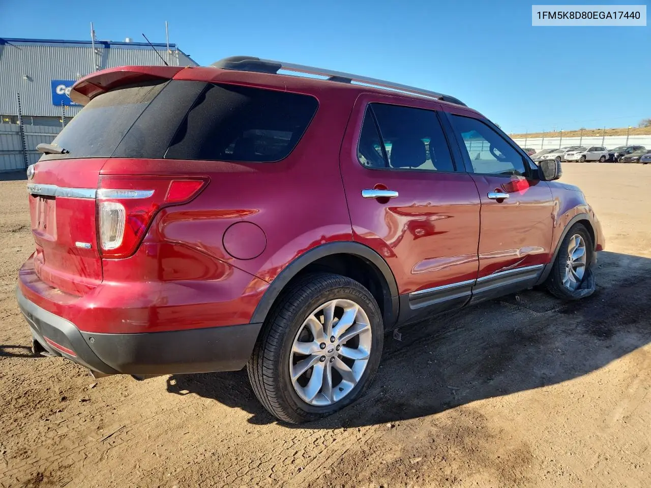 1FM5K8D80EGA17440 2014 Ford Explorer Xlt