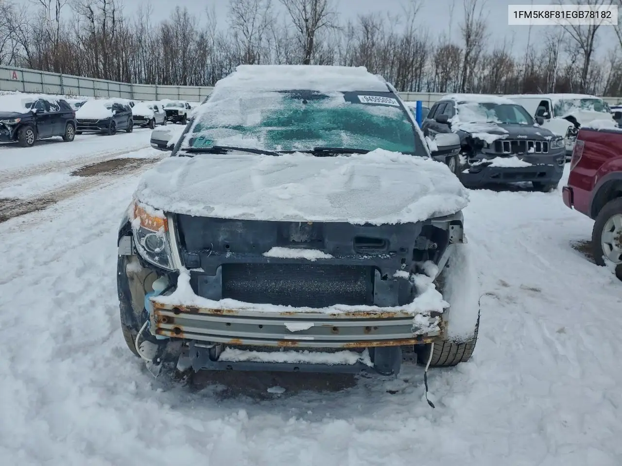 1FM5K8F81EGB78182 2014 Ford Explorer Limited