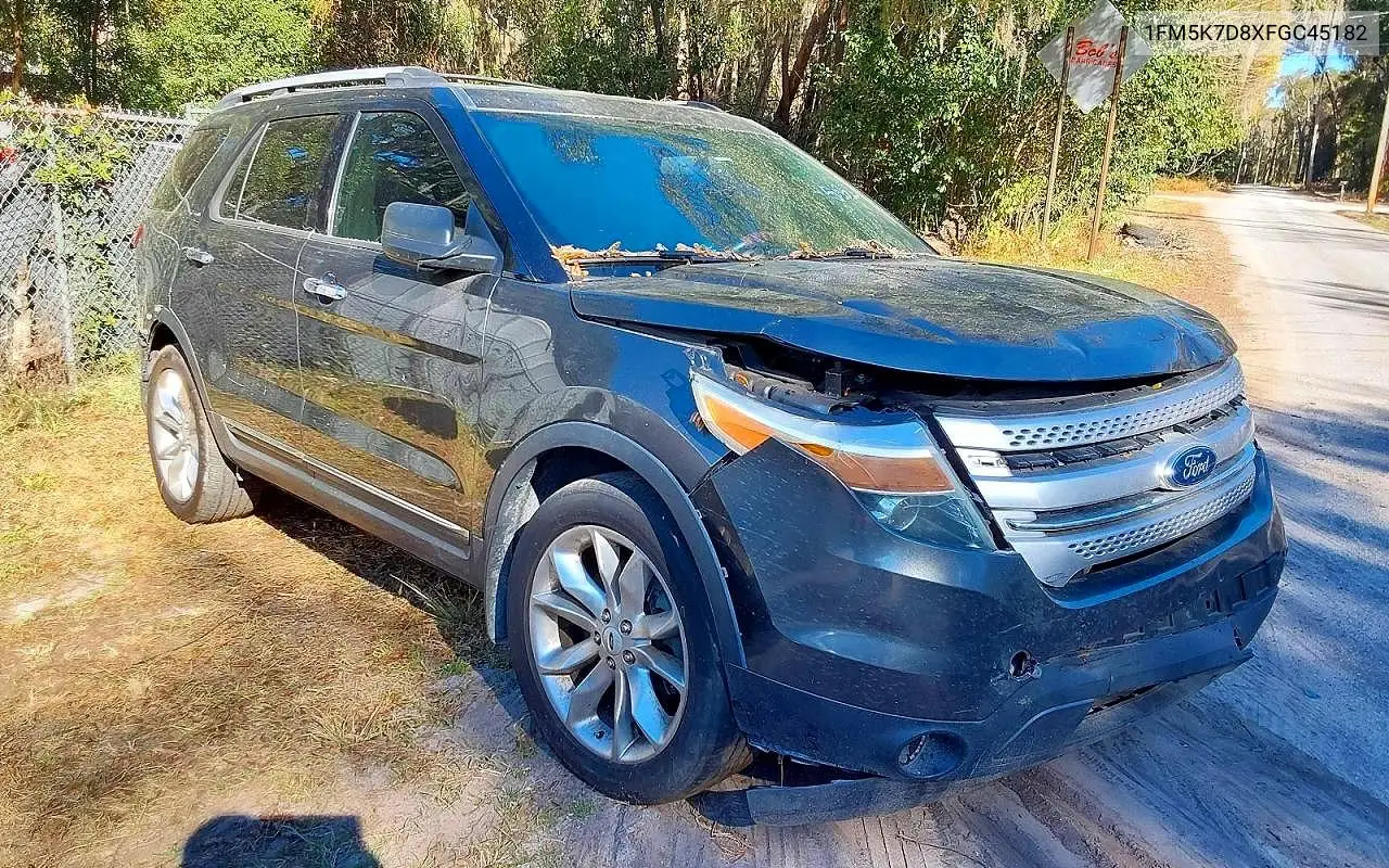 1FM5K7D8XFGC45182 2015 Ford Explorer Xlt