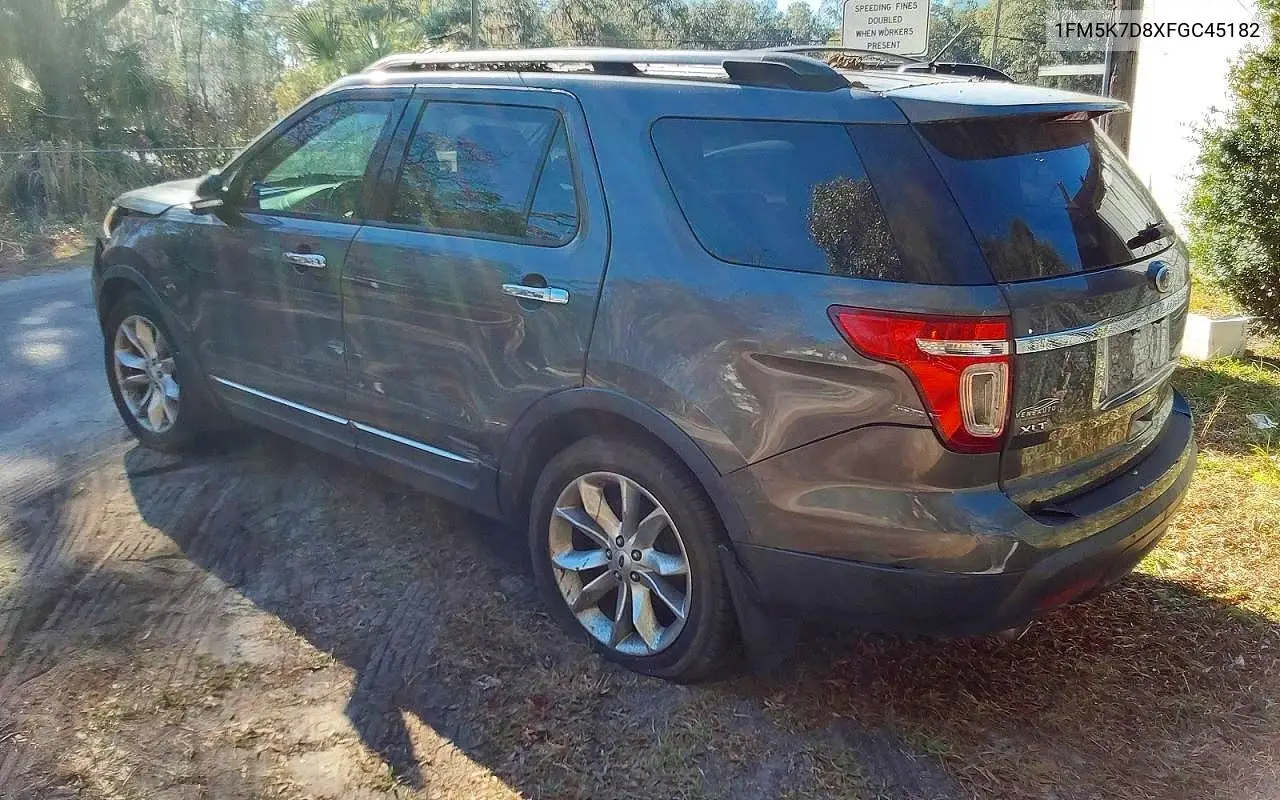 1FM5K7D8XFGC45182 2015 Ford Explorer Xlt