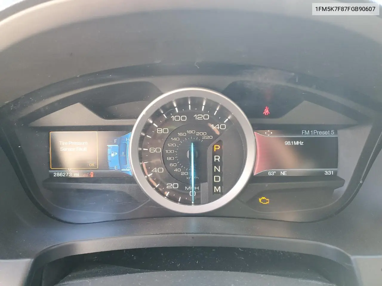 1FM5K7F87FGB90607 2015 Ford Explorer Limited