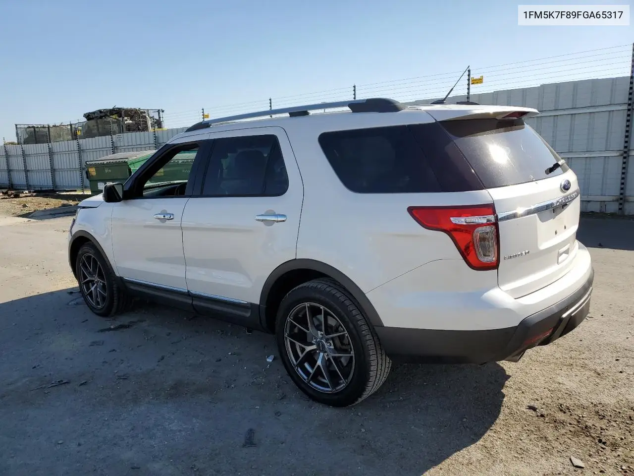 1FM5K7F89FGA65317 2015 Ford Explorer Limited