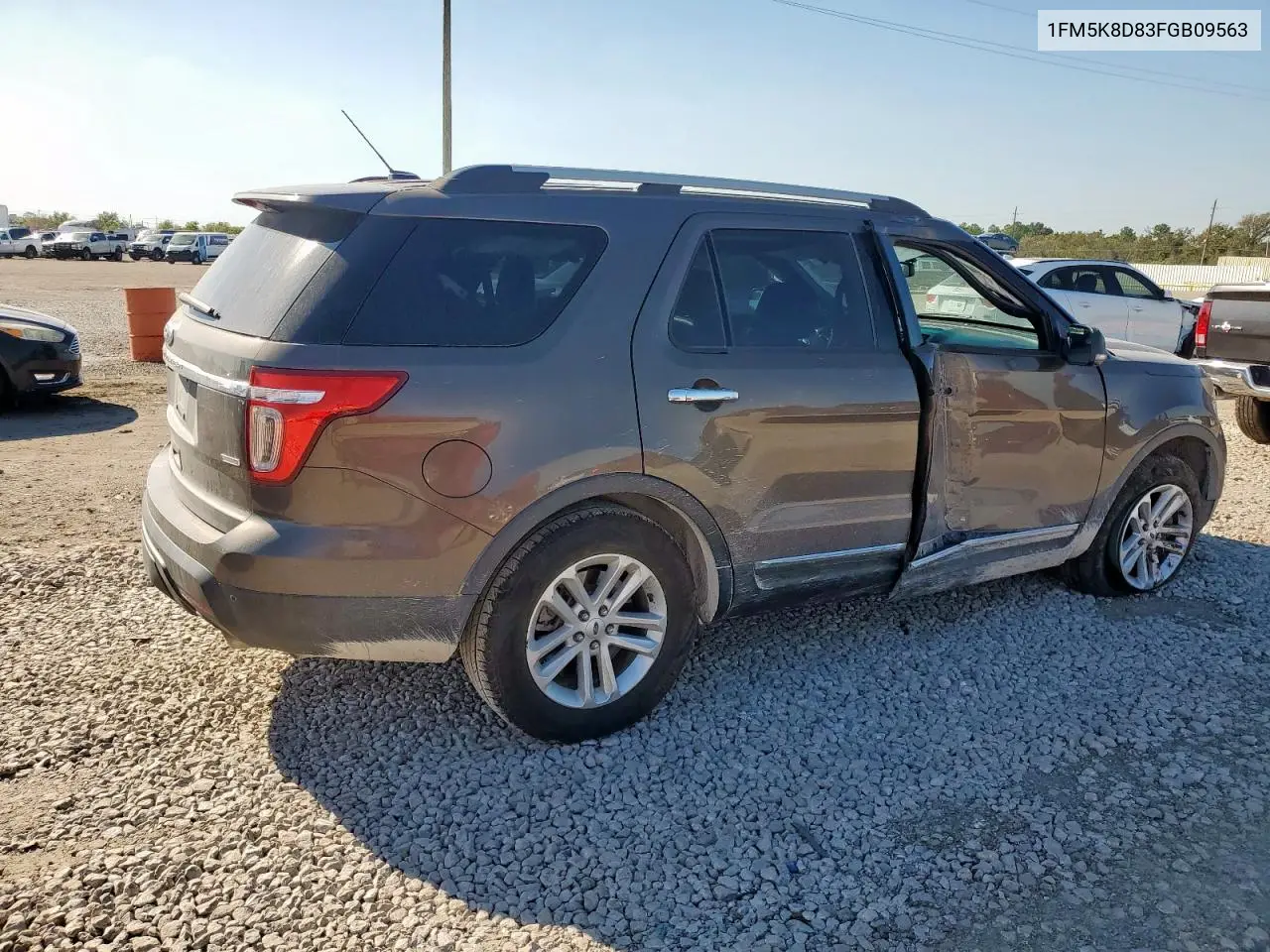 1FM5K8D83FGB09563 2015 Ford Explorer Xlt
