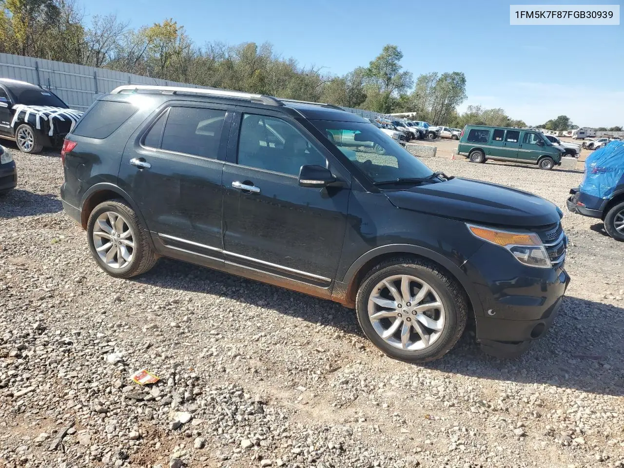 1FM5K7F87FGB30939 2015 Ford Explorer Limited