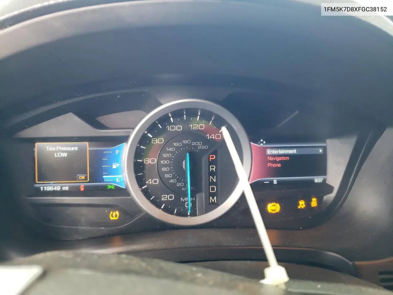 1FM5K7D8XFGC38152 2015 Ford Explorer Xlt