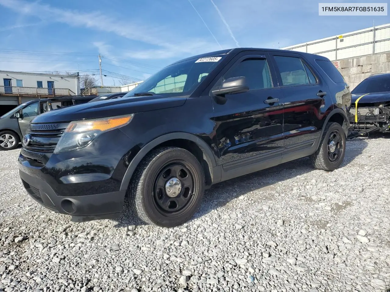 1FM5K8AR7FGB51635 2015 Ford Explorer Police Interceptor