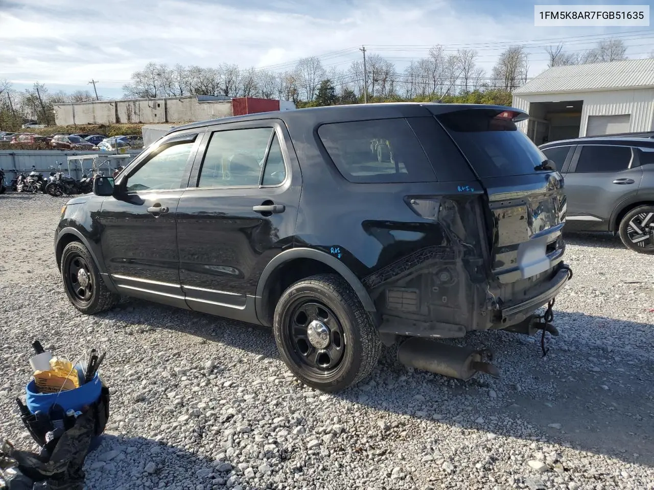 1FM5K8AR7FGB51635 2015 Ford Explorer Police Interceptor