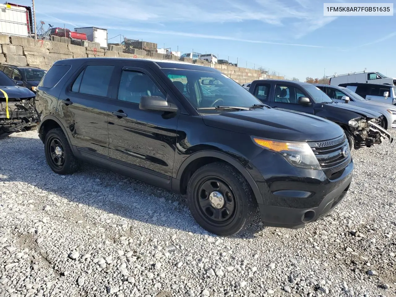 1FM5K8AR7FGB51635 2015 Ford Explorer Police Interceptor