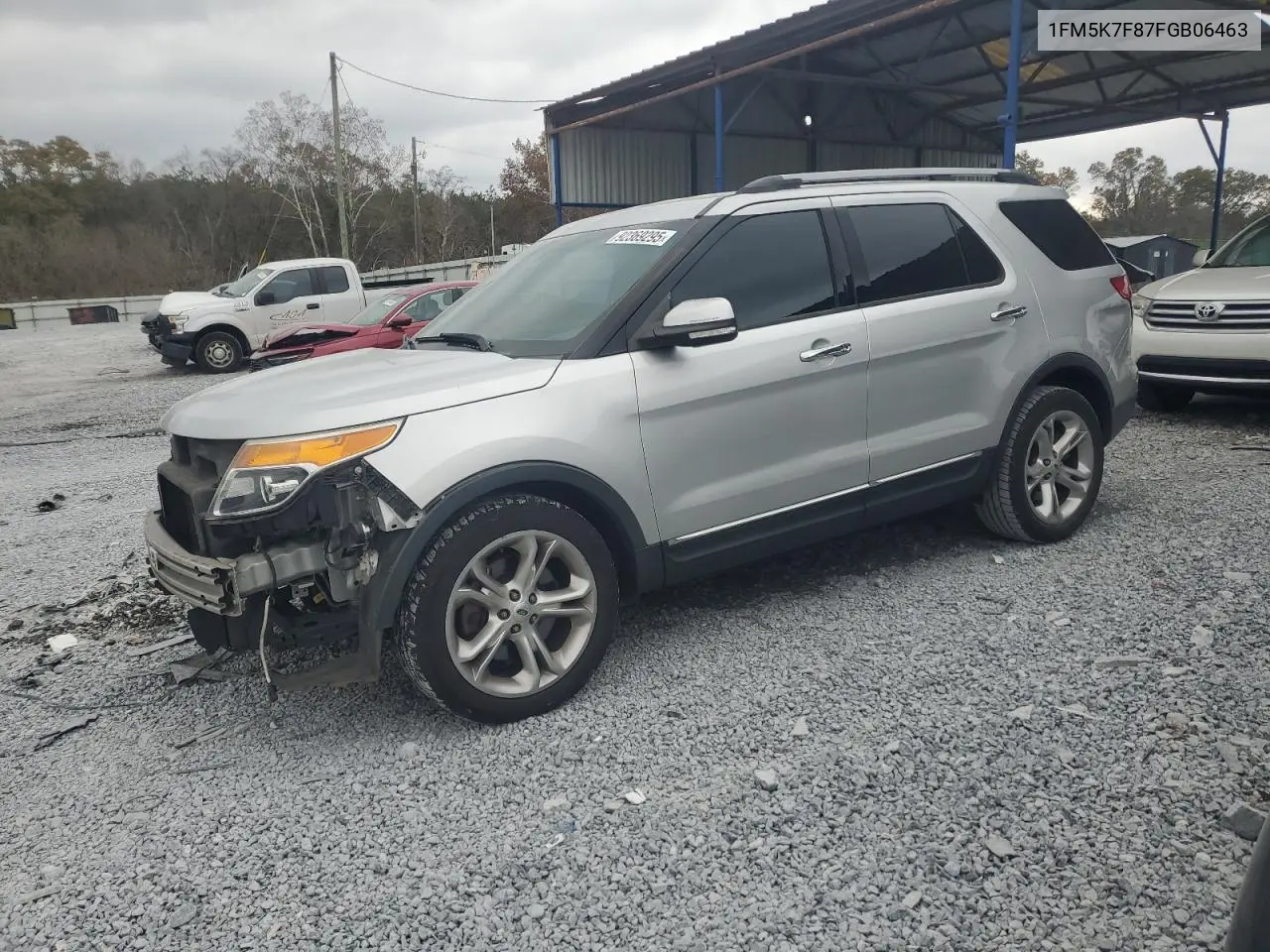 1FM5K7F87FGB06463 2015 Ford Explorer Limited