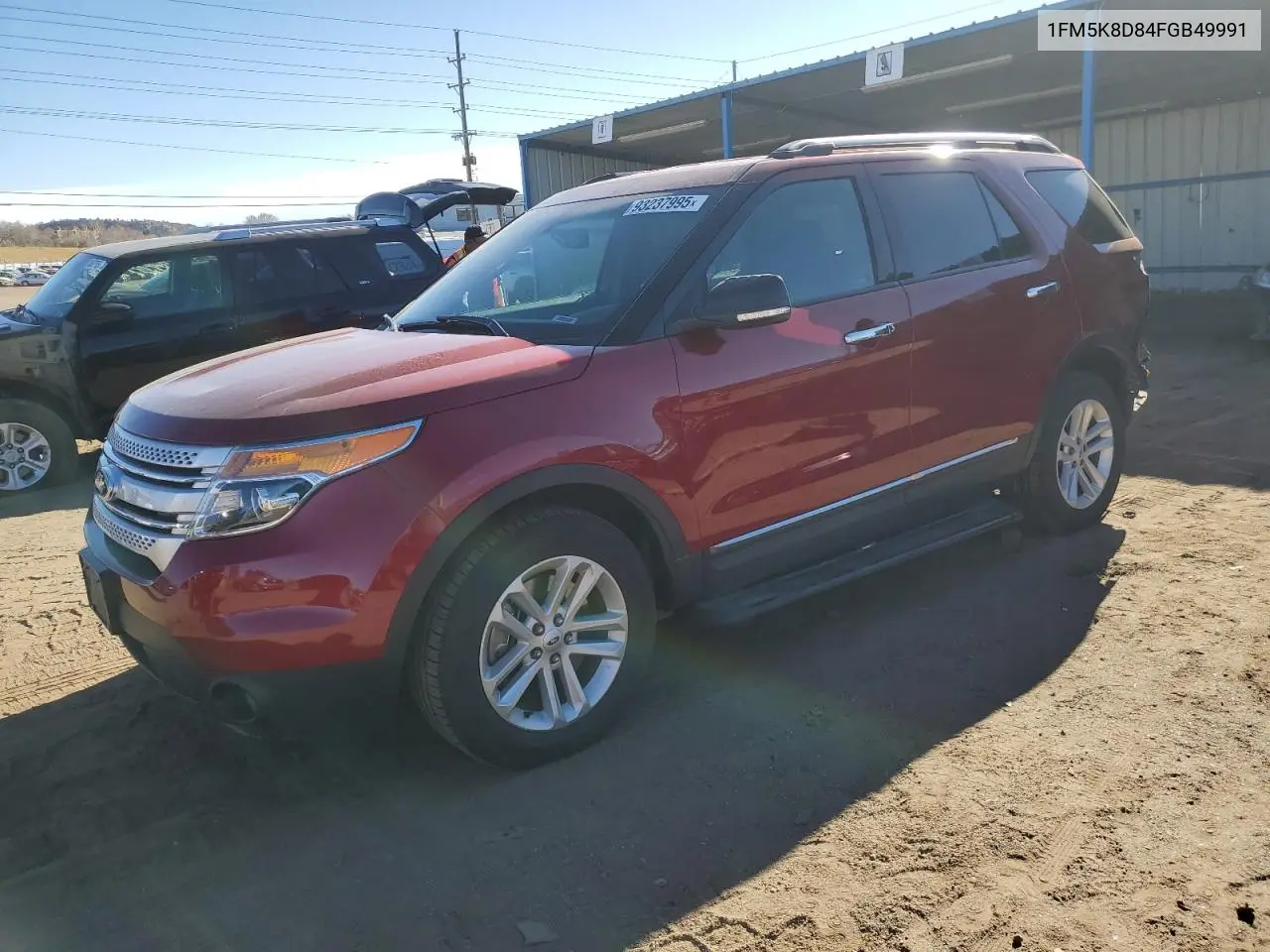 1FM5K8D84FGB49991 2015 Ford Explorer Xlt